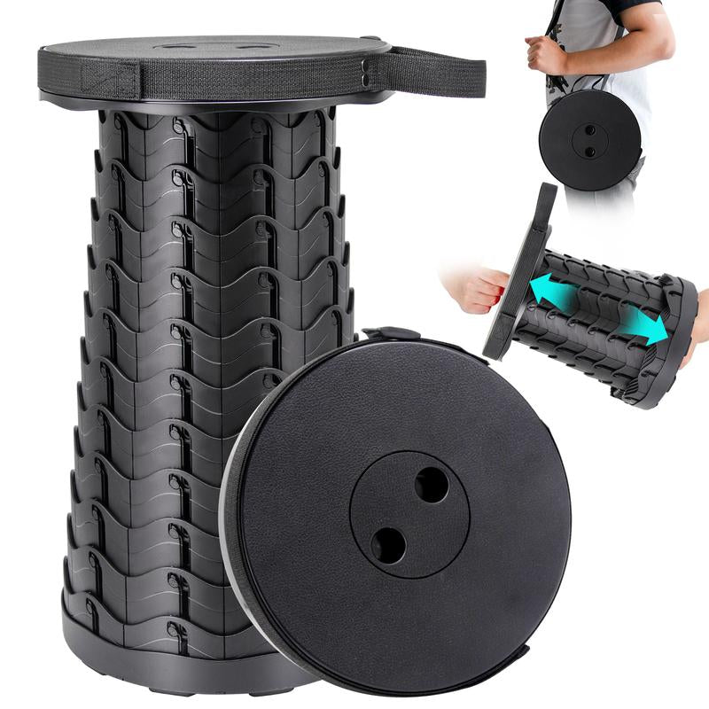 Upgraded Collapsible Stool,Portable Stools,Telescoping Stool, Max Load Capacity 500Lbs,Suitable for Outdoor Picnic Camping Gardening Fishing Hiking