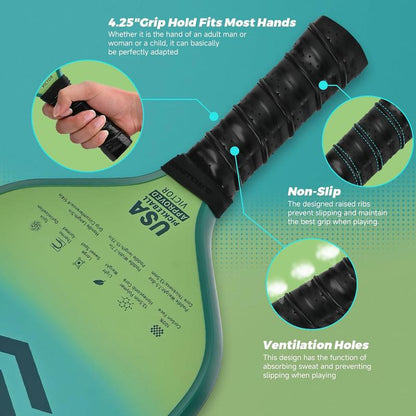 Glarollirace Pickleball Paddle | T700 Carbon Fiber Sweet Spot - USAPA Approved