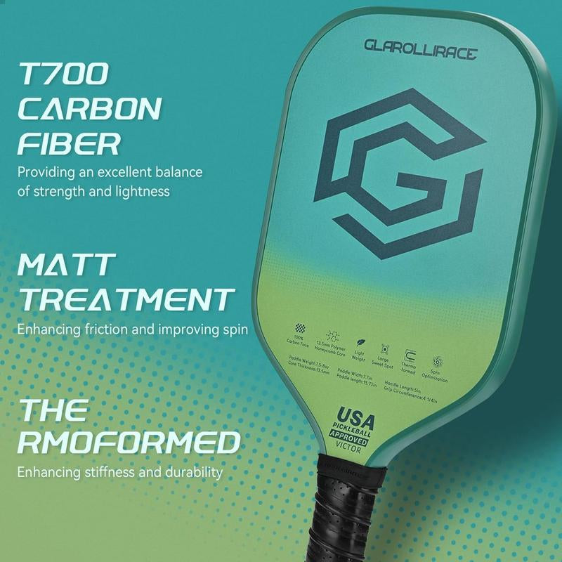 Glarollirace Pickleball Paddle | T700 Carbon Fiber Sweet Spot - USAPA Approved