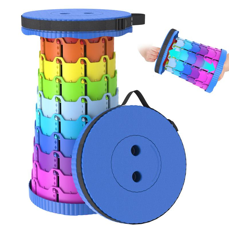 Upgraded Collapsible Stool,Portable Stools,Telescoping Stool, Max Load Capacity 500Lbs,Suitable for Outdoor Picnic Camping Gardening Fishing Hiking