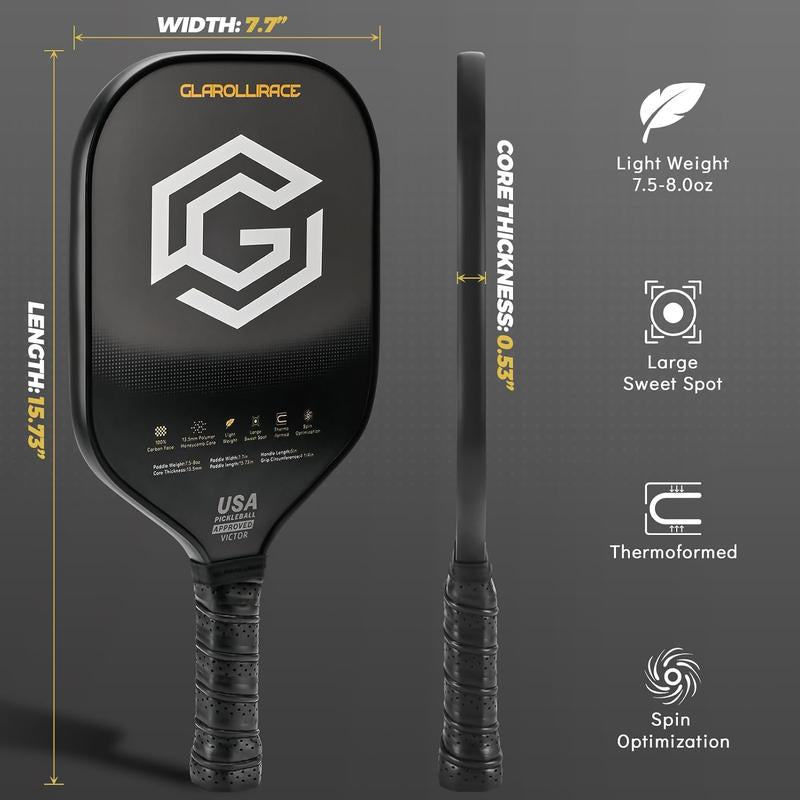 Glarollirace Pickleball Paddle | T700 Carbon Fiber Sweet Spot - USAPA Approved