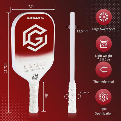 Glarollirace Pickleball Paddle | T700 Carbon Fiber Sweet Spot - USAPA Approved