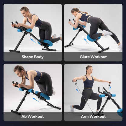 MERACH Adjustable Ab Trainer LCD Monitor Foldable Abdominal Exercise Machine Core Workout Buttocks Shaper Fitness Equipment Outdoorfun Fathersdaygift