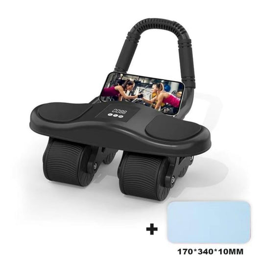 Four-Wheel Healthy Belly Auto Rebound Belly Tuck and Roll Abdominal Training Abdominal Wheel Men'S and Women'S Home Elbow Brace Roller Exercise and Fitness Equipment