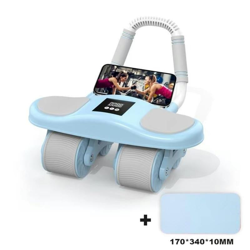 Four-Wheel Healthy Belly Auto Rebound Belly Tuck and Roll Abdominal Training Abdominal Wheel Men'S and Women'S Home Elbow Brace Roller Exercise and Fitness Equipment