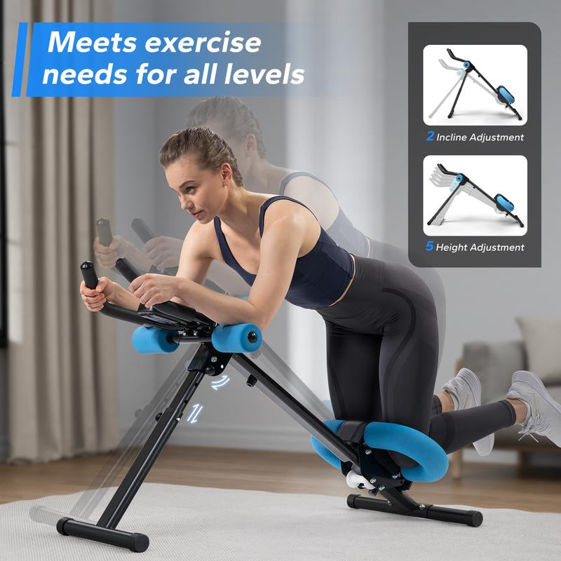 MERACH Adjustable Ab Trainer LCD Monitor Foldable Abdominal Exercise Machine Core Workout Buttocks Shaper Fitness Equipment Outdoorfun Fathersdaygift