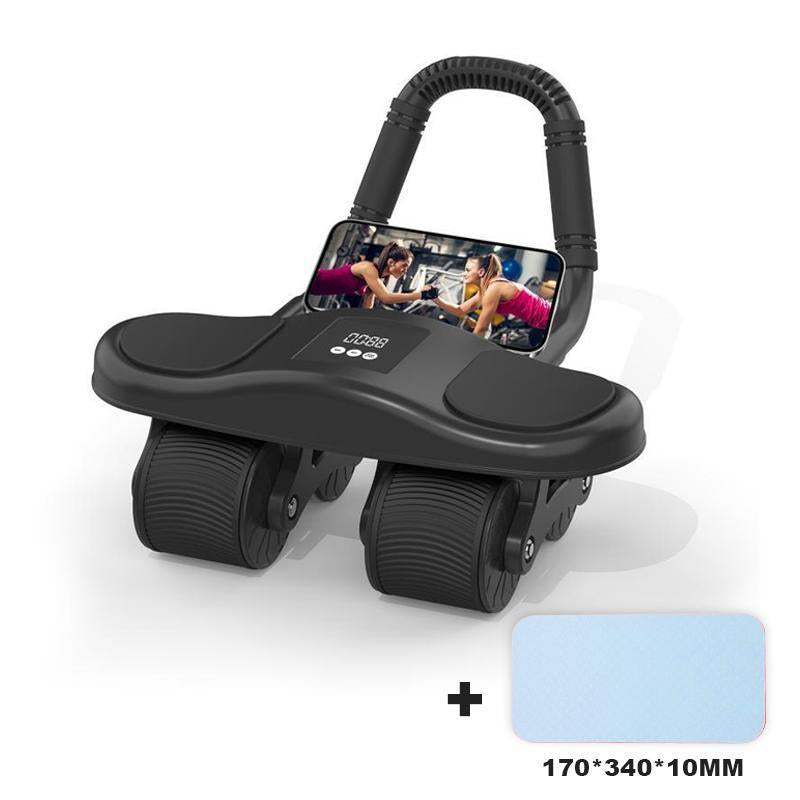 Four-Wheel Healthy Belly Auto Rebound Belly Tuck and Roll Abdominal Training Abdominal Wheel Men'S and Women'S Home Elbow Brace Roller Exercise and Fitness Equipment