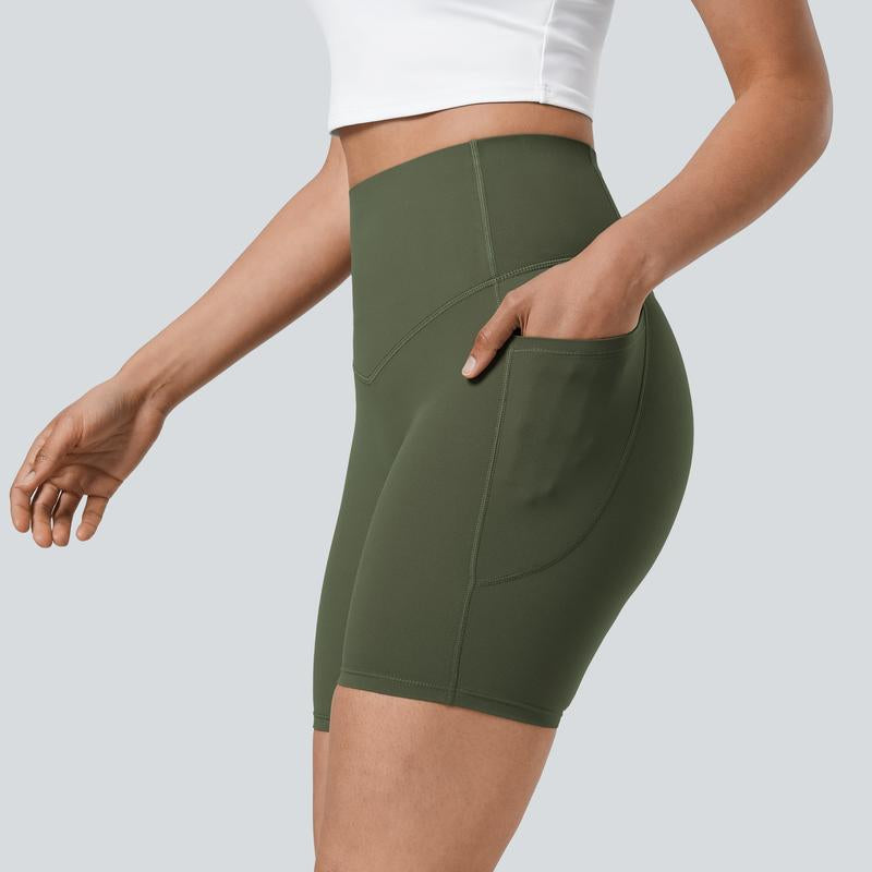 Halara Ultrasculpt Socinched High Waisted Tummy Control Side Pocket Shaping Training Biker Shorts #Outdoorfun